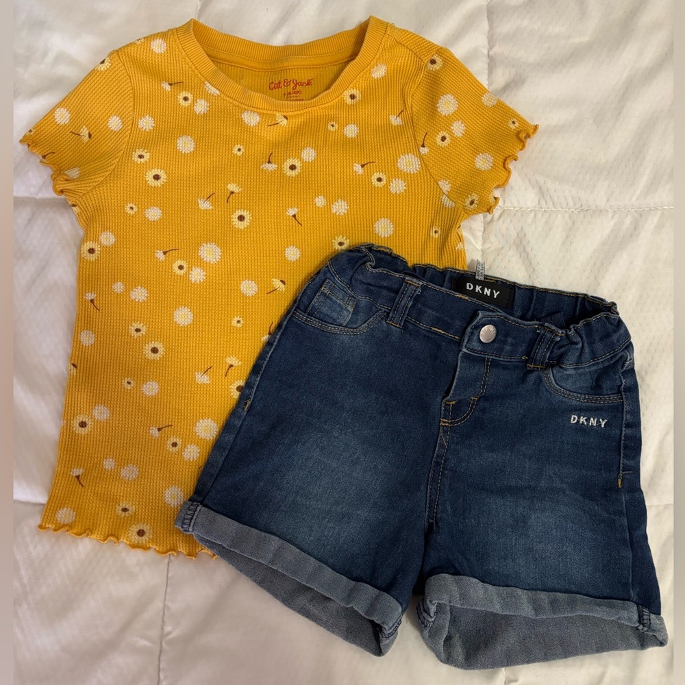 Size 6/6X Bundle | DKNY Shorts +  T-Shirt (Cat & Jack)